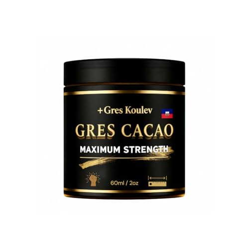 Gres Koulev Organic 100% Haitian Gres Cacao Oil for Men | Pure Chemical-Free Wellness Massage Oil | Authentically Sourced | Fast Absorbing | 4 oz (1oz)