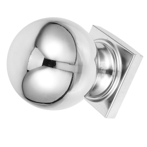 UPKOCH Edelstahl Pfostenkappen Kugel Dekorativ Für Treppengeländer Gartenzäune Quadratischer Sockel Hohl Langlebig