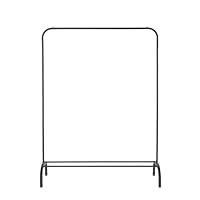 OHS Heavy Duty Clothes Rail, Shoe Rack Clothes Hanging Rail Free Standing Clothes Rail Sturdy Portable Wardrobe Display Rail Stand for Bedroom, Black