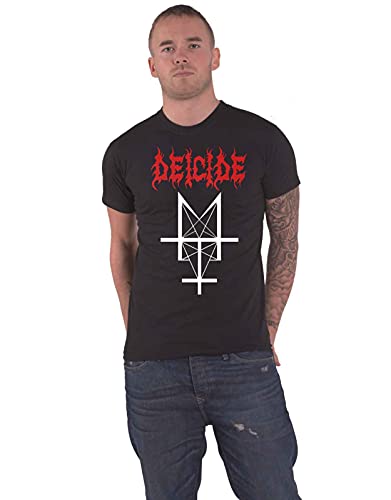All Sizes Plastic Head Deicide T Shirt 30 Years of Blasphemy Band Logo Nuovo Ufficiale Uomo Nero Size S