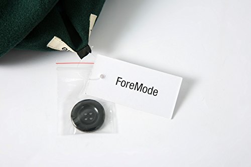 Foremode Women Swing Double Breasted Wool Coat With Belt Buckle Spring Long Sleeve Lapel Dresses Outwear(Green L) #TOP7