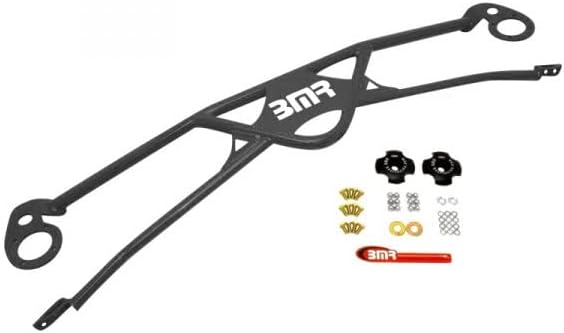 BMR Suspension STB016H دعامة برج ستروت ، أمامي ، 4 نقاط ، يناسب V6 و V8 Black Hammertone 2010-2010 الجنرال الخامس Camaro