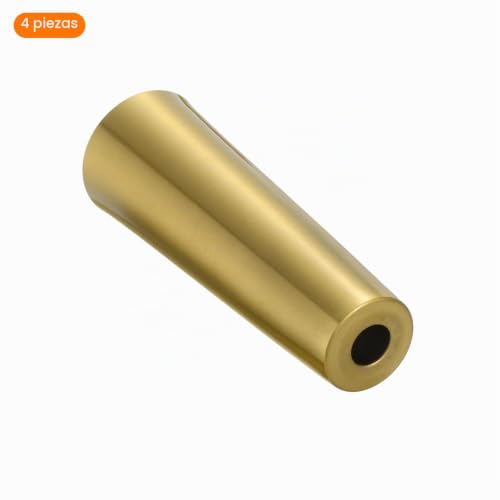 Funda para patas de muebles redondas, 4 topes de metal dorados de 4" para mesa y sofá 4