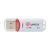 Compatible con USB 1.1/2.0 QUMOX Pen Drive USB 2.0 Flash Stick de 8GB Rojo/Blanco