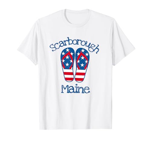 Scarborough Maine Nautical Coastal Beach ビーチサンダル シーショア Tシャツ