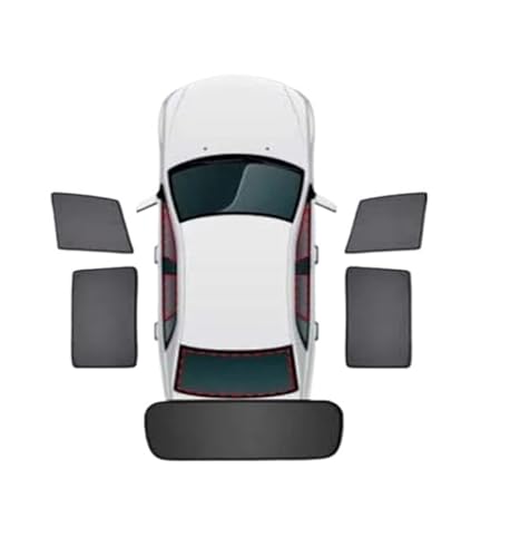 �ɓK������ �J���N NU7 SUV 2017-2020 �Ԃ̃T�C�h�E�B���h�E�T���V�F�[�h�J�[�e�����b�V���f�M�ی�v���C�o�V�[�J�X�^�}�C�Y �T���V�F�[�h ��(5pcs)