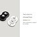 4 Pieces Black and White Matching Self-Adhesive Casters Appliance Roller Kitchen Appliance Slider 360° Swivel Universal Wheel Mini Small Kitchen