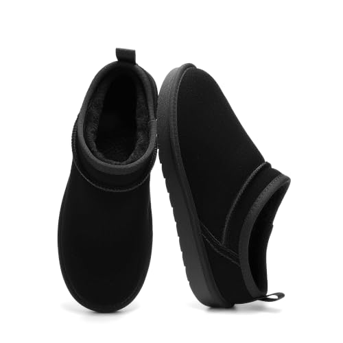 DREAM PAIRS Women's Genuine Suede Slip On Slippers,Size 8.5,Black - image 4
