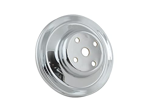 Mr. Gasket 4967 Chrome Water Pump Pulley-Double Groove