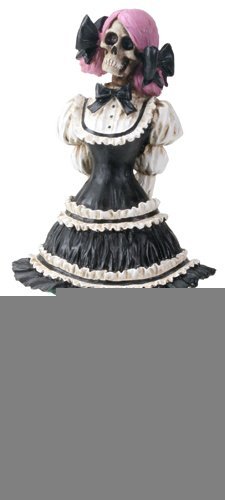 YTC 4 Inch J-Pop Lolita Skeleton Waitress Girl with Pink Hair Figurine