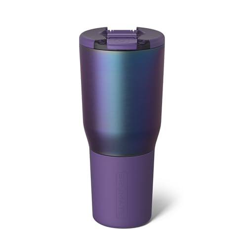 BrüMate Nav 35oz 100% Leak Proof Insulated Travel Tumbler with Magnetic BevLock™ Lid - Double Wall Cup-Holder Friendly Stainless Steel Mug (Dark Aura)