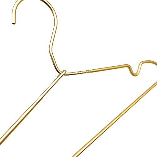 Koobay Clothes Hangers, 16.5" Metal Gold Suit Coat Hanger With Pvc Coat Hook Laundry Wire Clothes Shirt Coat Hangers, 30Pack #TOP5