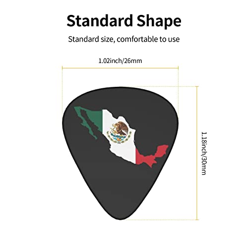 Lot de 12 médiators pour guitare basse électrique et acoustique Motif drapeau du Mexique - Les Beatles, Paul McCartney, John Lennon, RIngo Starr, George Harrison Lot de 12 médiators pour guitare basse électrique et acoustique Motif drapeau du Mexique – Image 5