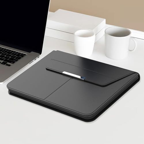 Funda para portátil de 13 pulgadas de piel sintética fina con organizador de ratón 2