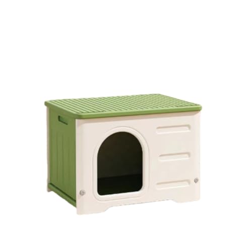 Farigrut 外猫ハウス 屋外専用 高防水性能 環境に優しい無毒無臭素材 日差しと雨を完全防ぐ 取り外し可能なデザイン 猫小屋 秋冬暖かい犬小屋猫小屋四季ユニバーサル猫小屋別荘屋外防水猫小屋野良猫屋外巣? (アーチアーク(グリーン))