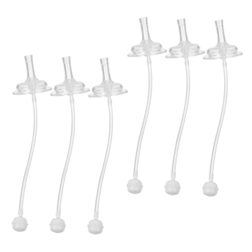 Genérico 6 Pajitas Para Biberones Accesorios Pajitas Pajitas Para Biberones Pajitas Para Biberones Pajitas De Silicona Pajitas De Repuesto Pajitas De Gel De Sílice Transparentes