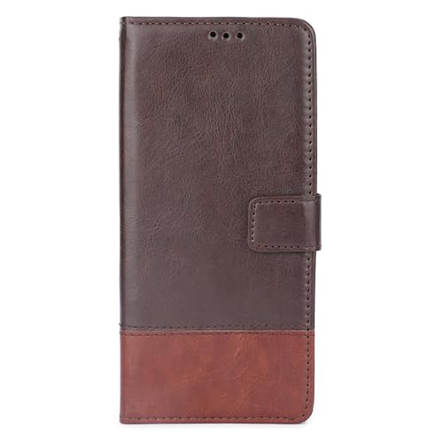 Image of Inktree Vivo V50 5G Flip Cover | Leather Finish | Complete Protection Flip Case for Vivo V50 5G - Coffee Tan