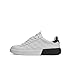 Karl Lagerfeld Paris Men's Leather Lightweight Sneaker with Embossed Logo, White, 9.5