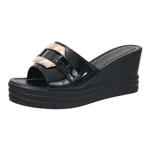 Sandalias para mujer con tacón, sandalias romanas con plataforma sandalias abiertas y deslizantes para mujer, sandalias cómodas para mujer, sandalias de verano para mujer, sandalias de verano para