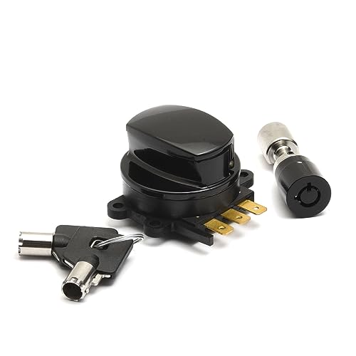 Fat Bob-Zündschloss und Lenkschloss für Harley 96-10 mit Tachokonsole, schwarz