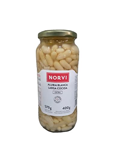 Alubia Blanca Cocida Peso Neto 570 Gr. (Pack de 3 Botes)