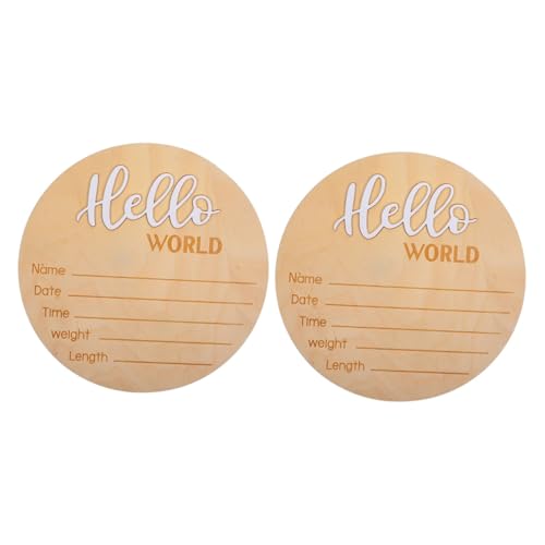 HANABASS 2Pcs Announcement Sign Newborn Name Sign Photo Prop for Hospital Birth Announcement Simple Safe Design Showers