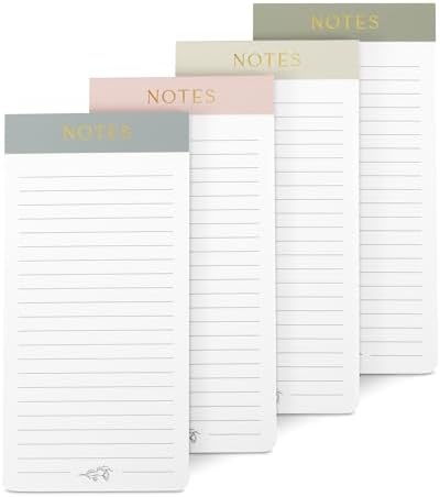 Beautiful Magnetic Notepads for Fridge - Set Of 4 Modern Note Pad...