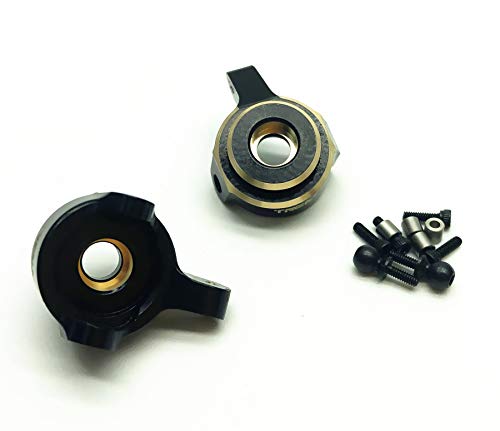 Treal Axial SCX24 Brass Front Steering Knuckles Black - Thumbnail 2