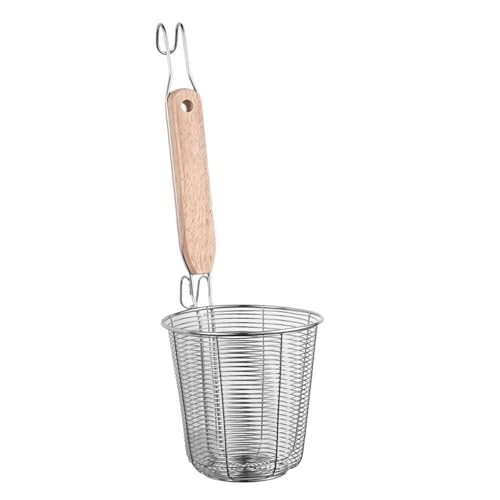 Práctico colador de acero inoxidable 201 con mango adecuado para fideos de cocina, albóndigas, herramienta de cocina