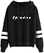 MINIDORA Friends Sweat à Capuche Unisex 4 Couleurs Pull à Manches Longues pour Homme(Noir,XXL)