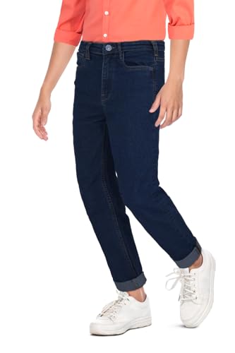 Image of Allen Solly Boys' Skinny Fit Jeans | Slim Denim Pants | Comfortable All-Day Feel | School & Casual Wear