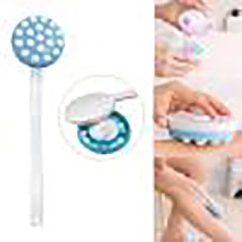 Bath Brush Scrub Skin Massage Health Care Shower Reach Feet Back Rubbing Brush Long Hand Lotion Oil Cream Applicator Scrub Massager Shower Brush with 2 Ball Head Cover