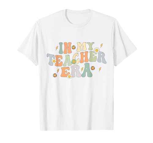 In My Teacher Era Groovy Retro T-Shirt