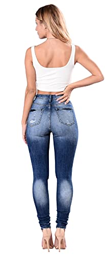 Image of Women's High Waisted Jeans for Women Ripped Skinny Stretch Jeans Distressed Butt Lifting Denim Pants
