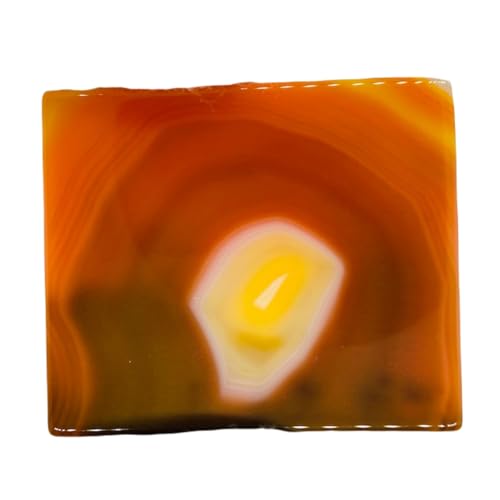 Agate orange naturelle 56x48x3mm pour fabrication de bijoux et pendentif DIY