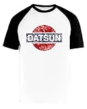 Conception adorable Datsun Vintage Car T-Shirt De Baseball Blanc pour Hommes Femmes Manches Courtes Unisexe Col Rond White Unisex