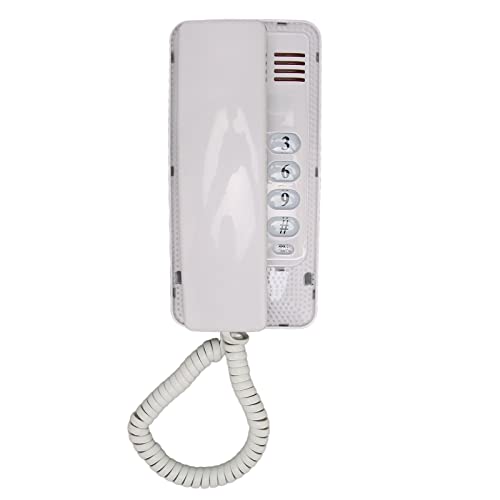 Teléfono alámbrico de pared retro con funciones básicas miniatura 5