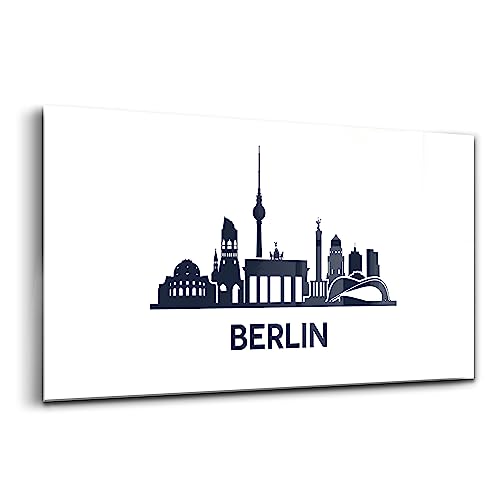 Verre d'art innovant Wallfluent Berlin 140x70cm pour décoration murale haut de gamme