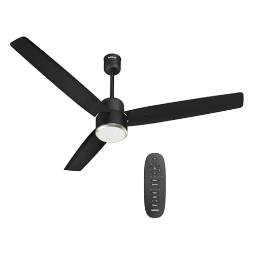 Image of Havells FAB BLDC Underlight 1200 mm Ceiling Fan| 5 Star| Upto 65% Saving| Air Delivery: 235 cmm|Low Wattage: 30W| Low Noise|4 Speed Mode| 380 RPM| 2 Years Manufacturer Warranty (Matt Black)