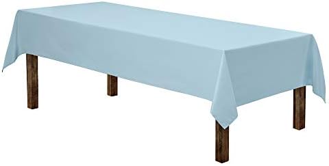 Gee Di Moda Rectangle Tablecloth - 60 x 102 Inch | Baby Blue Rectangular Table Cloth for 6 Foot Table in Washable Polyester | Great for Buffet Table, Parties, Holiday Dinner, Wedding & Baby Shower