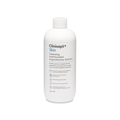 Clinisept Skin 490ml - High-Purity Hypochlorous Acid Skin Cleanser - Professional In-Clinic Skin Prep Solution for Pre and Post-Treatment Hygiene - Alcohol-Free for Sensitive Skin Care