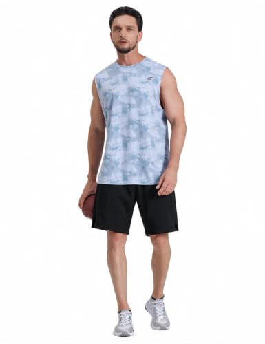 Image of EZRUN Men's Workout Sleeveless Shirts Quick Dry Muscle Swim Shirt Gym Fitness Running Beach Tank Tops