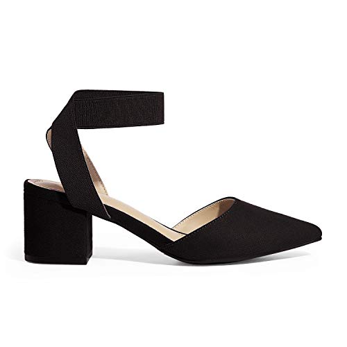 DREAM PAIRS Womens Low Block Chunky Heel Ankle Strap Dress Pumps Shoes3