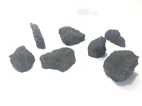LM3D Lote de 7 Rocas para escenografía de Wargames | Impreso en 3D | Compatible con 15-28mm |