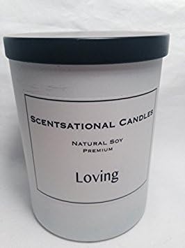 Scentsational Natural Soy Premium Candle LOVING Fragrance in Jar with Lid, 11 oz.
