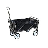 Carro plegable de playa – Carrito plegable para camping, compras, deportes al aire libre y uso en el jardín, resistente y fácil de transportar