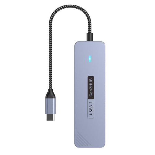Adaptateur USB C 10 Gbit/s aluminium : le hub idéal pour le télétravail