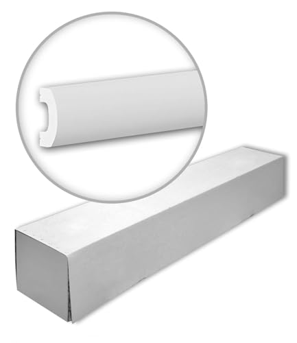 Molduras de poliestireno XPS Profhome 651815-box, perfiles decorativos pretratados de 200 cm