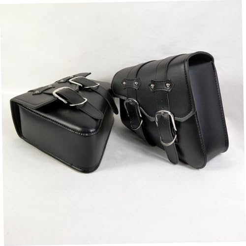 Bolsa de Herramientas Triangular para Motocicleta en Cuero PU, Alforja Lateral Espaciosa Compatible con Motos Eléctricas Negra miniatura 5
