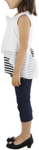 Image of ToBeInStyle Girl's Adorable Flower Print Tank Top w /Back Lace Design